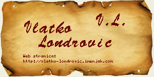 Vlatko Londrović vizit kartica